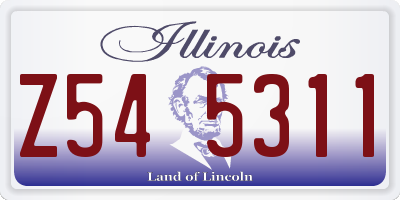IL license plate Z545311