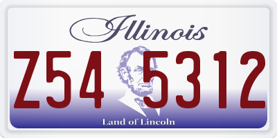 IL license plate Z545312