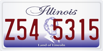 IL license plate Z545315