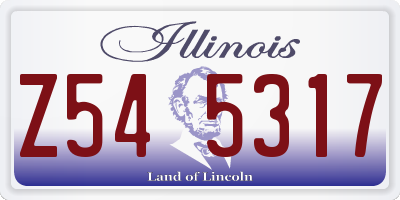 IL license plate Z545317
