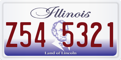 IL license plate Z545321