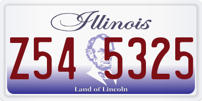 IL license plate Z545325