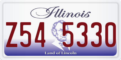 IL license plate Z545330