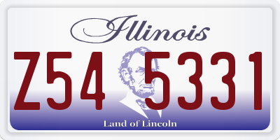 IL license plate Z545331
