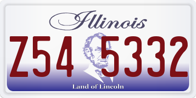 IL license plate Z545332