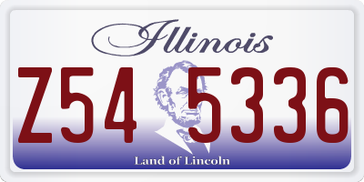IL license plate Z545336
