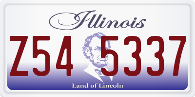 IL license plate Z545337