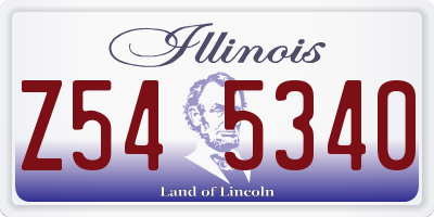 IL license plate Z545340