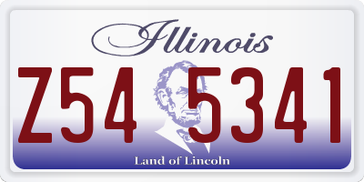 IL license plate Z545341