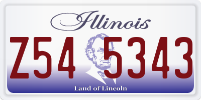 IL license plate Z545343