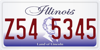 IL license plate Z545345