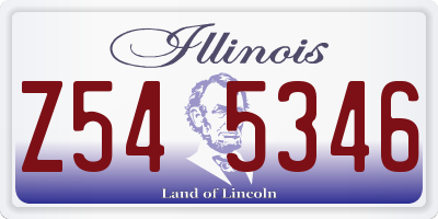 IL license plate Z545346