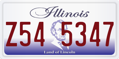 IL license plate Z545347