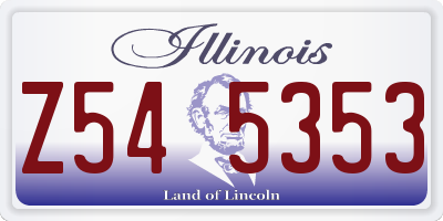 IL license plate Z545353