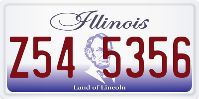 IL license plate Z545356