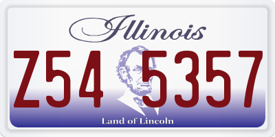 IL license plate Z545357
