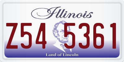 IL license plate Z545361