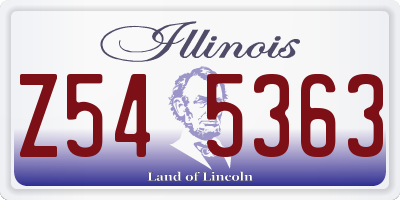 IL license plate Z545363