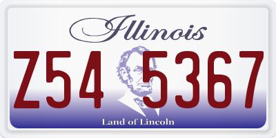 IL license plate Z545367