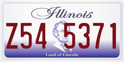 IL license plate Z545371