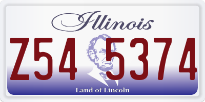 IL license plate Z545374