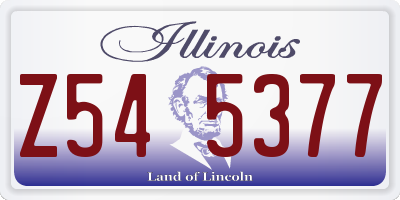 IL license plate Z545377