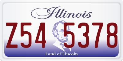 IL license plate Z545378