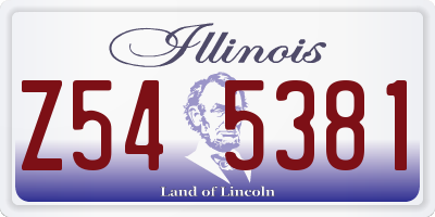 IL license plate Z545381