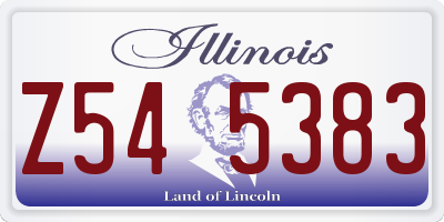 IL license plate Z545383