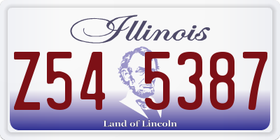 IL license plate Z545387