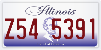 IL license plate Z545391