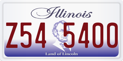 IL license plate Z545400