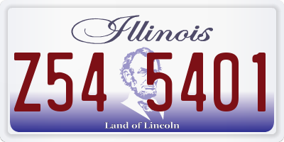 IL license plate Z545401