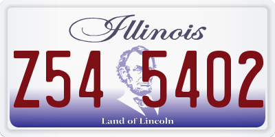 IL license plate Z545402