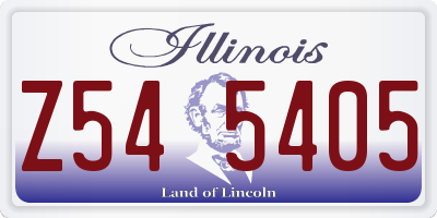IL license plate Z545405