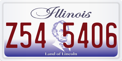 IL license plate Z545406