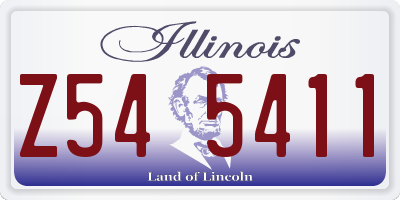 IL license plate Z545411