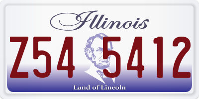 IL license plate Z545412