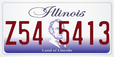IL license plate Z545413