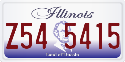 IL license plate Z545415