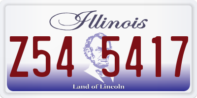 IL license plate Z545417
