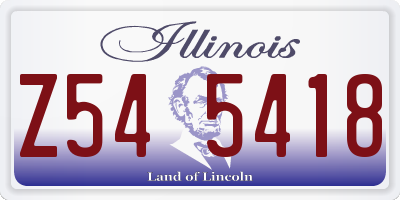 IL license plate Z545418