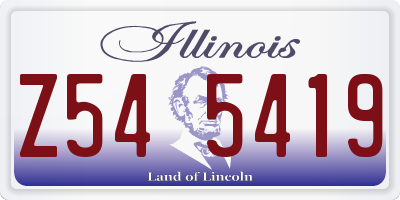 IL license plate Z545419