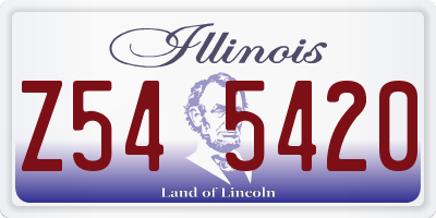 IL license plate Z545420