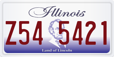 IL license plate Z545421