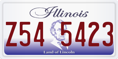 IL license plate Z545423