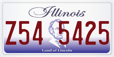 IL license plate Z545425