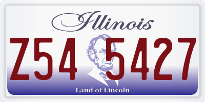 IL license plate Z545427