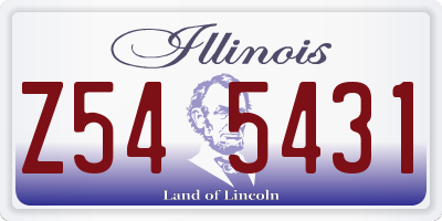 IL license plate Z545431