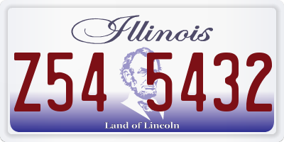IL license plate Z545432